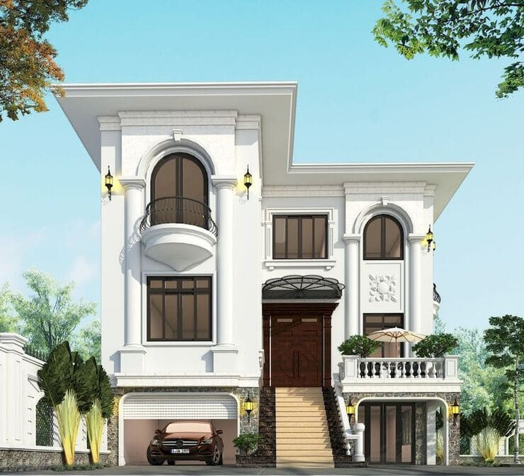 23 Mẫu thiết kế biệt thự tân cổ điển 2 tầng