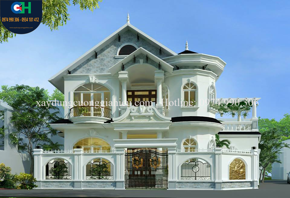 Thiết kế biệt thự tân cổ điển 2 tầng tại Bình Dương