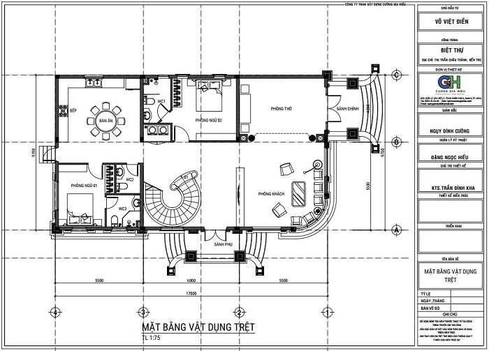 Biệt thự cổ điển 1 tầng đẹp