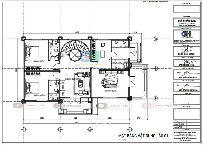 Thiết kế biệt thự cổ điển 2 tầng 1 áp mái