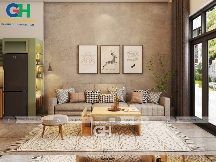 Thiết kế nhà phố 2 tầng 1 tum thang đẹp