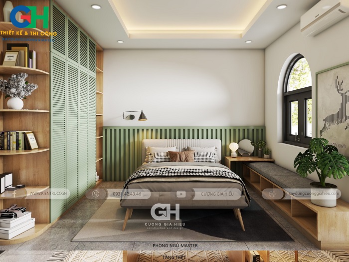 Thiết kế nhà phố 2 tầng 1 tum thang đẹp