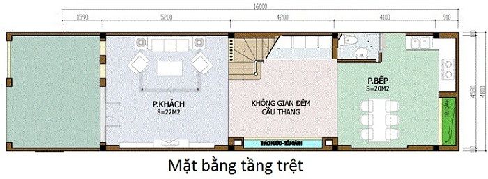 bản vẽ mặt bằng nhà 1 trệt 2 lầu của anh hùng