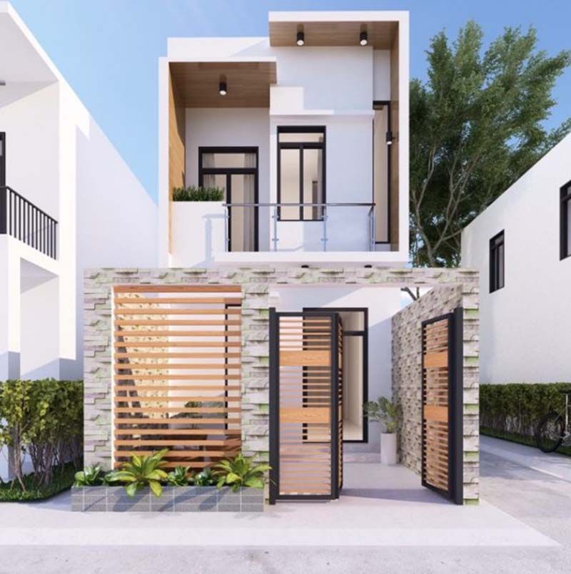 Mẫu nhà ống 2 tầng 3 phòng ngủ 5x18 với 90m2