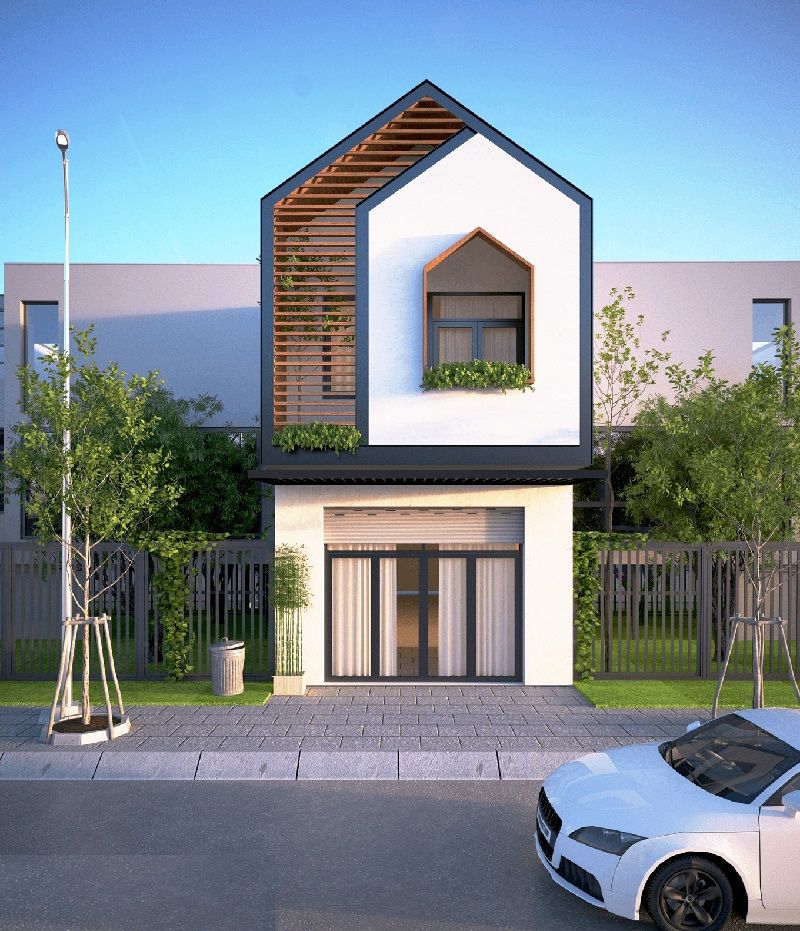 Mẫu nhà ống 2 tầng 3 phòng ngủ 5x20 với 100m2