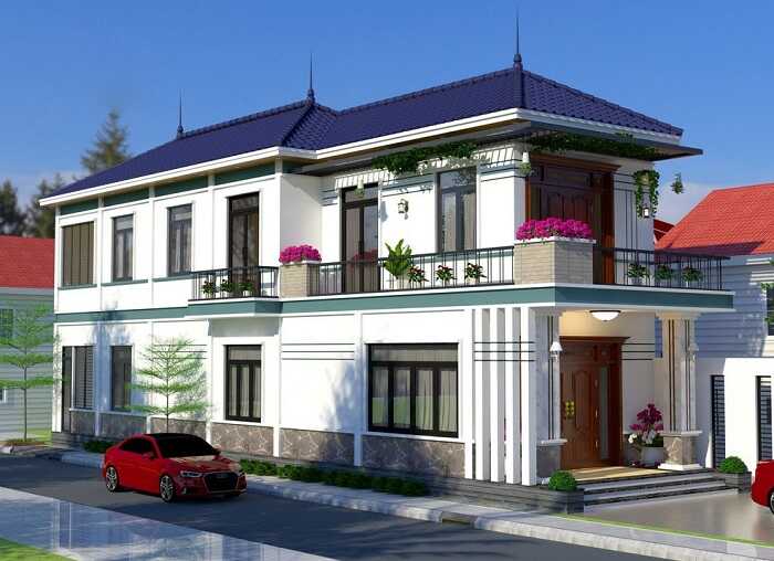 Phối cảnh mẫu nhà đẹp 2 tầng 6x20 cuốn hút
