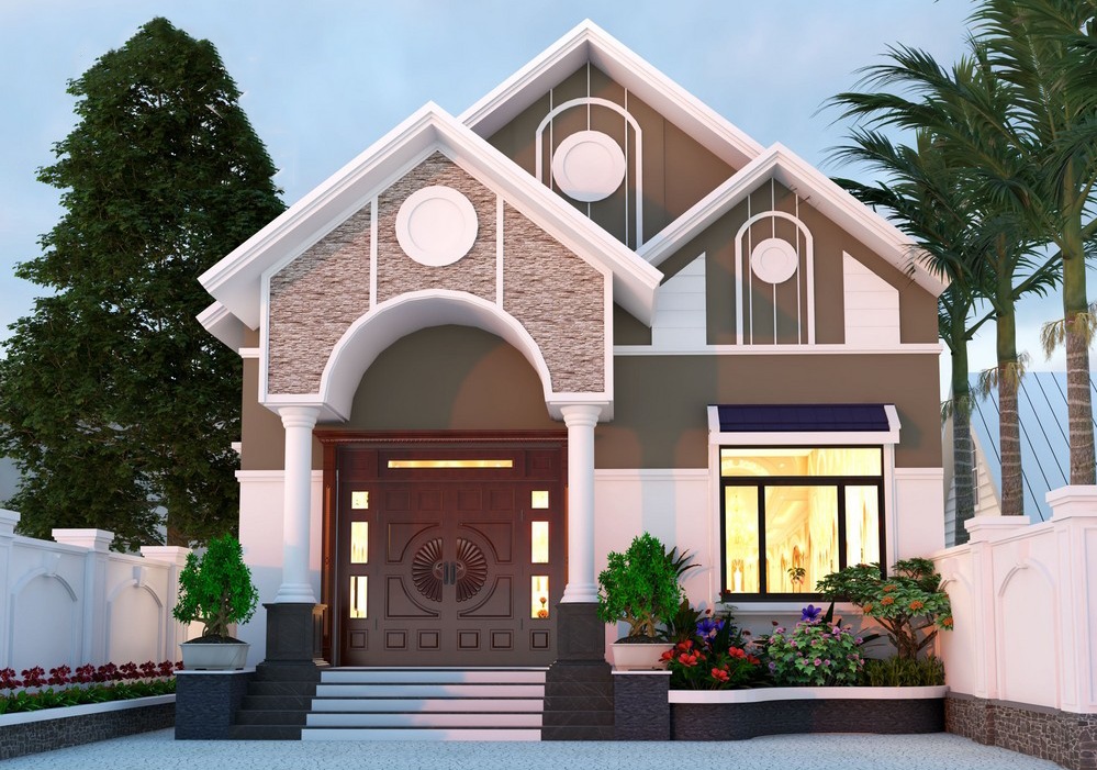 thiết kế nhà ống 1 tầng 60m2 đẹp 