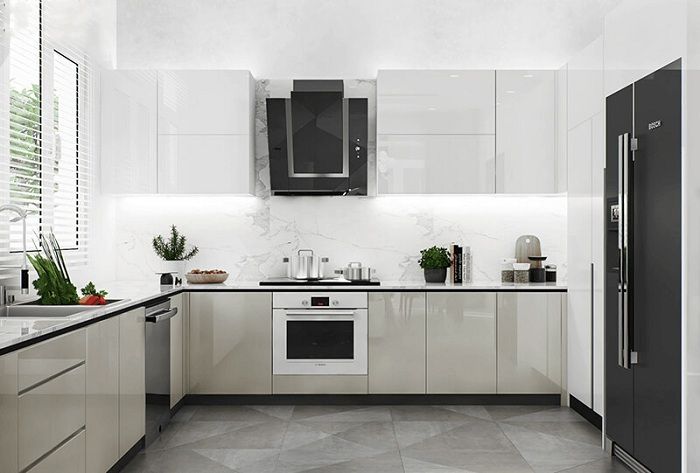 Thiết kế phòng bếp biệt thự vườn 2 tầng mái thái 11x14m