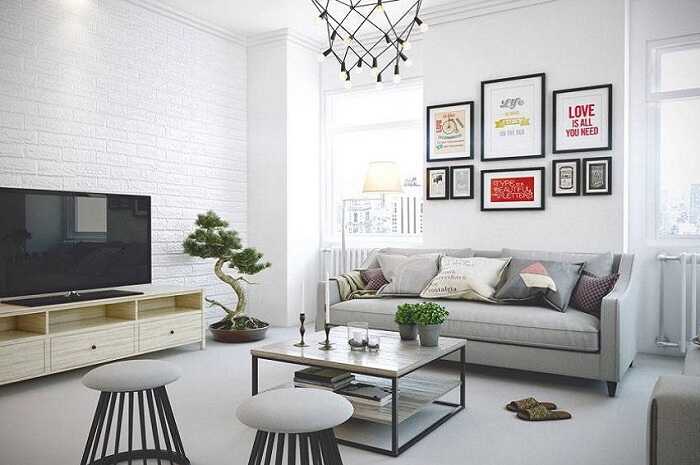 Nội thất mẫu thiết kế nhà ống 1 tầng 60m2